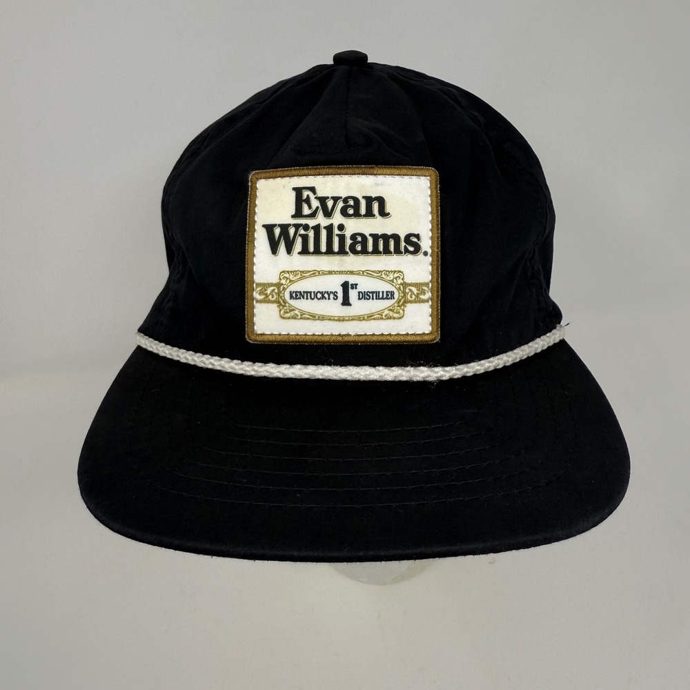 Evan Williams Kentucky‎ Bourbon Distiller Black Rope Hat Adjustable Snapback